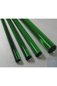 Gekleurde staven in borosilicaatglas 3.3. diameter 9 x 1200 L, groen